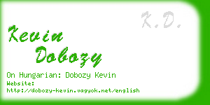 kevin dobozy business card